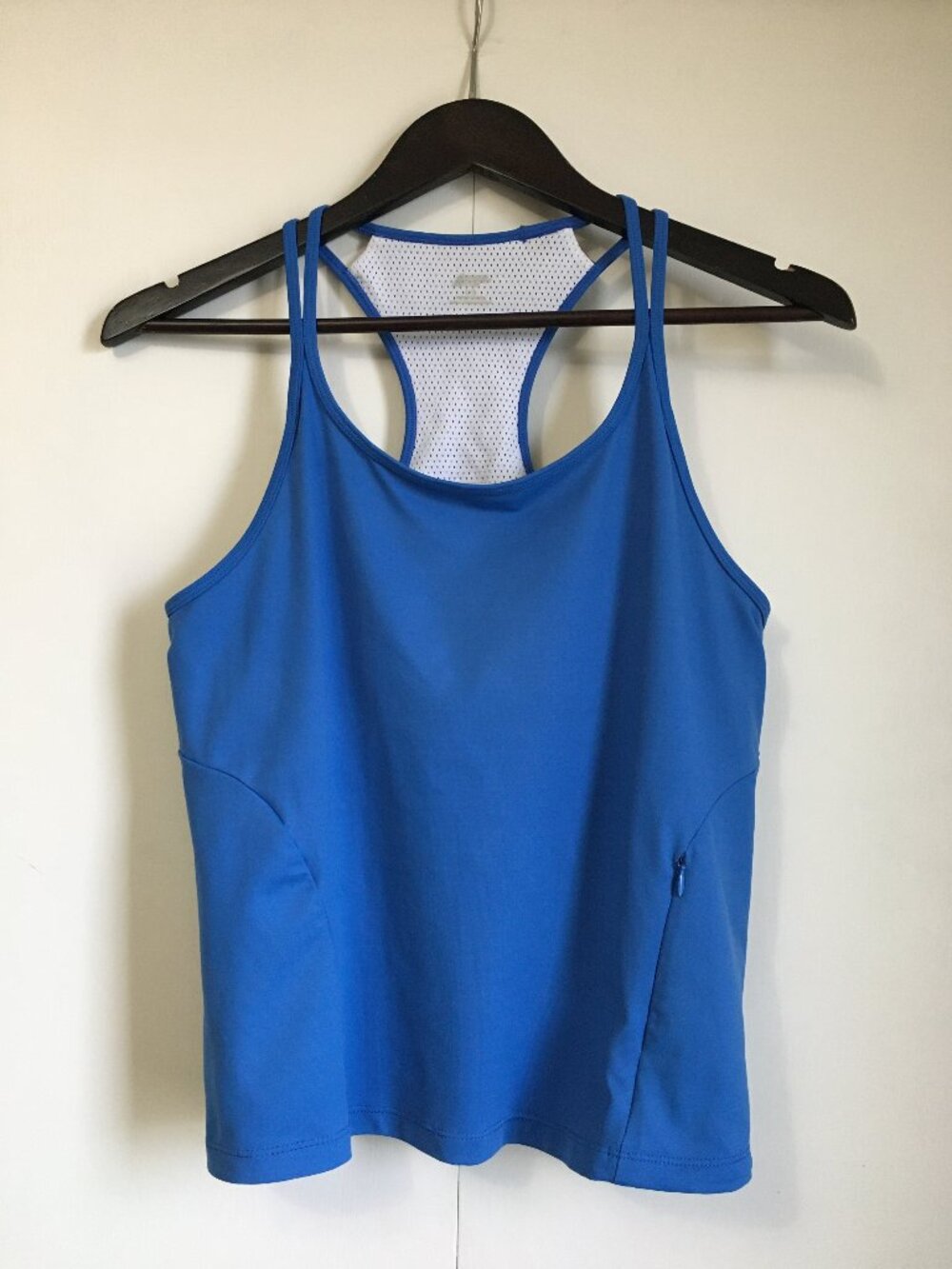 MEC Blue Racerback Shelf Bra Performance Tank Top L